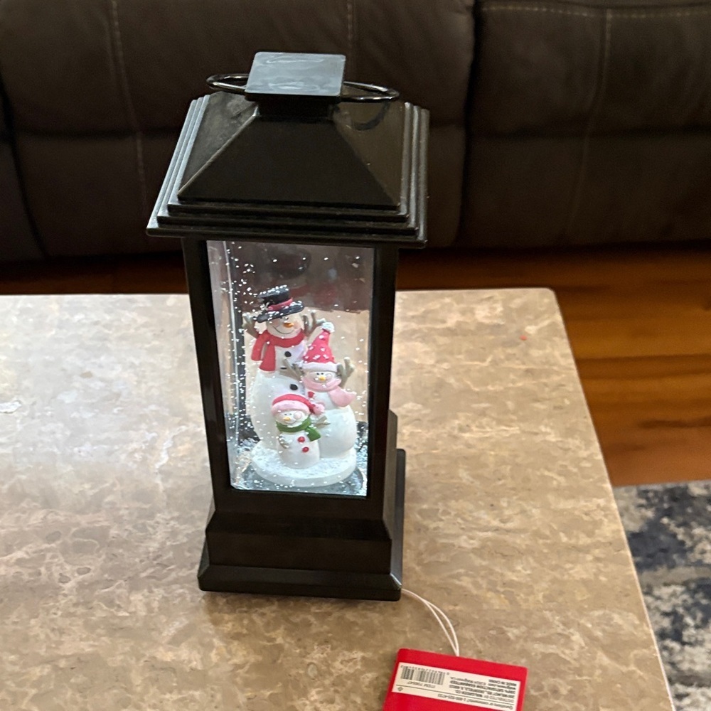 Black Snowman Lantern